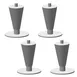 Hoshizaki LP-6 FLANGE LEG Stainless Steel Flange Leg Package, 6" Height, 4-Pack 1 image