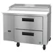 Hoshizaki PR46B-D2 46" 1-Section Refrigerated Pizza Prep Table w/ 2 Drawers, (6) 1/3 Size Pans 1 image