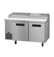 Hoshizaki PR60B 60" 2-Section Refrigerated Pizza Prep Table w/ 2 Doors, (8) 1/3 Size Pans 1 image