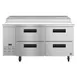 Hoshizaki PR67A-D4 67" 2-Section Refrigerated Pizza Prep Table w/ 4 Drawers, (9) 1/3 Size Pans 3 image