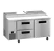 Hoshizaki PR67B-D2 67" 2-Section Refrigerated Pizza Prep Table w/ 1 Door & 2 Drawers 1 image
