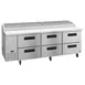 Hoshizaki PR93A-D6 93" 3-Section Refrigerated Pizza Prep Table w/ 6 Drawers, 30 cu. ft. 2 image