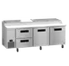 Hoshizaki PR93B-D2 93" 3-Section Refrigerated Pizza Prep Table w/ 2 Doors & 2 Drawers 1 image