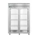 Hoshizaki PT2A-FG-FG 2-Section Pass-Thru Refrigerator w/ 4 Glass Full Doors, Top Mount, Stainless Steel, 53 cu. ft. 1 image