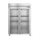 Hoshizaki R2A-FG 55" 2-Section Reach-In Refrigerator w/ 2 Glass Full Doors, Top Mounted, Stainless Steel, 50 cu. ft. 1 image