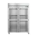 Hoshizaki R2A-HG 55" 2-Section Reach-In Refrigerator w/ 4 Glass Half Doors, Top Mounted, Stainless Steel, 50 cu. ft. 1 image