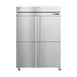 Hoshizaki R2A-HS 55" 2-Section Reach-In Refrigerator w/ 4 Solid Half Doors, Top Mounted, Stainless Steel, 50 cu. ft. 1 image