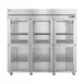 Hoshizaki R3A-HG 82" 3-Section Reach-In Refrigerator w/ 6 Glass Half Doors, Top Mounted, Stainless Steel, 79 cu. ft. 1 image