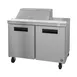 Hoshizaki SR48B-8 48" Two Section Sandwich / Salad Prep Table w/ 2 Doors, 8 Pans 1 image