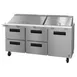 Hoshizaki SR72B-30MD4 72" Mega Top Sandwich/Salad Prep Table w/ 4 Drawers & 1 Door, 30 Pans 1 image