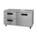 Hoshizaki UR60B-D2 60" 2-Section Undercounter Refrigerator w/ 1 Door & 2 Drawers, 15 cu. ft. 1 image