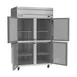 Beverage Air HR2HC-1HS 52" 2-Section Reach-In Refrigerator w/ 4 Solid Half Doors, Top Mounted, 1/3 hp, 47 cu. ft. 3 image