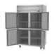 Beverage Air HR2HC-1HS 52" 2-Section Reach-In Refrigerator w/ 4 Solid Half Doors, Top Mounted, 1/3 hp, 47 cu. ft. 4 image