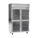 Beverage Air HRP2HC-1HG, 52" 2-Section Reach-In Refrigerator w/ 4 Glass Half Doors, Top Mounted, 1/3 hp, 47 cu. ft. 1 image