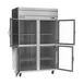 Beverage Air HRP2HC-1HG, 52" 2-Section Reach-In Refrigerator w/ 4 Glass Half Doors, Top Mounted, 1/3 hp, 47 cu. ft. 3 image