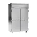 Beverage Air HRP2HC-1HS 52" 2-Section Reach-In Refrigerator w/ 4 Solid Half Doors, Top Mounted, 1/3 hp, 47 cu. ft. 1 image