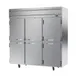 Beverage Air HRP3HC-1HS 78" 3-Section Reach-In Refrigerator w/ 6 Solid Half Doors, Top Mounted, 1/3 hp, 71.5 cu. ft. 2 image