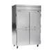 Beverage Air HRPS2HC-1HS 52" 2-Section Reach-In Refrigerator w/ 4 Solid Half Doors, Top Mounted, 1/3 hp, 47 cu. ft. 1 image