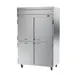 Beverage Air HRPS2HC-1HS 52" 2-Section Reach-In Refrigerator w/ 4 Solid Half Doors, Top Mounted, 1/3 hp, 47 cu. ft. 2 image
