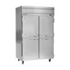 Beverage Air HRS2HC-1HS 52" 2-Section Reach-In Refrigerator w/ 4 Solid Half Doors, Top Mounted, 1/3 hp, 47 cu. ft. 1 image
