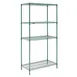 Hubert 11102 NSF Stationary Epoxy-Coated Steel 4-Shelf Wire Shelving Unit - 36"L x 24"D x 72"H 1 image