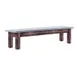 Hubert 11289 Rectangular Nesting Table, 38" x 10", Galvanized Metal Top, Poplar Wood Frame, Rustic Brown 1 image