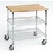 Hubert 11755 3-Shelf Kitchen Utility Cart w/ Chrome-Plated Stainless Steel Wire 1 image