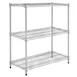 Hubert 12090 Wire Shelving Unit w/ (3) Shelves - 30"W X 14"D X 36"H 1 image