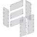 Hubert 12401 Flint Steel Mobile Security Enclosure Kit Only - 48"L x 24"W x 63"H 1 image