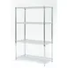 Hubert 13170 Stationary Chrome-Plated Steel Heavy Duty Wire Shelving Unit - 48"L x 18"D x 63"H 1 image