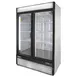 Hubert 13825 48 cu ft 2‑Section Glass Door Freezer Merchandiser, Black Steel 1 image