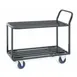 Hubert 14487 Powder-Coated Tubular Steel 2-Shelf Stocking Cart  1 image