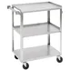 Hubert 16391 3-Shelf Stainless Steel Utility Cart - 38" x 20" x 38" 1 image