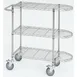 Hubert 17621 3-Shelf Wire Cart with Handle, 500 lb. Capacity - 36" X 18" X 39-1/2"H 1 image