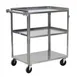 Hubert 21170 3-Shelf Stainless Steel Utility Cart - 30-3/4" x 18-2/5" x 33" 1 image
