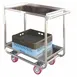 Hubert 21379 2-Shelf Stainless Steel Utility Cart w/ 1100 Lb. Capacity - 38" x 20" x 38" 1 image