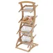 Hubert 24246 Wood 4-Tier Merchandising & Display Rack / Cart - 25-1/2" x 22-3/4" x 61"H 1 image