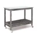 Hubert 26615 Table - 48" x 24" x 37" H 2‑Shelf, 22‑1/2" Spacing, Metal Top, Solid Pine, Rustic Grey 1 image