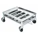 Hubert 27813 Aluminum Chicken Dolly, 28x23, 300 lbs, NSF, 2" Drip Pan, 5" Swivel Casters 1 image