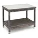Hubert 28839 Table - 48" x 24" x 37" H, Rectangular 2-Shelf, 22-1/2" Spacing, Top, Pine Rustic Brown 1 image