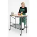 Hubert 31179 Demo Table – 2‑Shelf Mobile, 34‑3/4" x 20" x 36‑1/2" Folds, 200 lb, Epoxy Steel, Flint 1 image