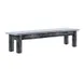 Hubert 31288 Rectangular Nesting Table, 38" x 10", Galvanized Metal Top, Poplar Wood Frame, Rustic Grey 1 image