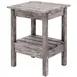 Hubert 34769 Display Table – 22" x 18-1/4" x 27-1/4" Rectangular Pine Wood Undershelf, Rustic Grey 1 image