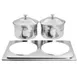 Hubert 37999 Soup Chafer, 21" x 13-1/5" Stainless Steel, 2 4-4/5qt Containers, 2 Covers - Set 1 image