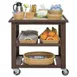 Hubert 38273 Mobile Brown Serving Comfort Cart Kit for 1-4 Visitors 1 image