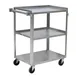 Hubert 39358 3-Shelf Stainless Steel Utility Cart - 31" x 19" x 32"H 1 image