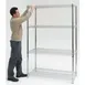 Hubert 40277 Heavy-Duty 4-Shelf Stationary Wire Shelving Unit - 48"W x 24"D x 63"H 1 image