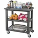 Hubert 47088 Mobile Dark Grey Serving Comfort Cart Kit for 1-4 Visitors 1 image