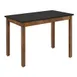 Hubert 49030 Rectangular Nesting Table, 40" x 20", Formica Laminate Plywood Top, Oak Frame, Black Top 1 image