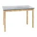 Hubert 52873 Rectangular Nesting Table, 34" x 20", Galvanized Metal Top, Poplar Wood Frame, Light Oak Finish 1 image